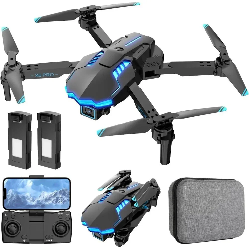 Camera Drone 1080P RC Quadcopter Foldable Mini Remote Control for Beginner White